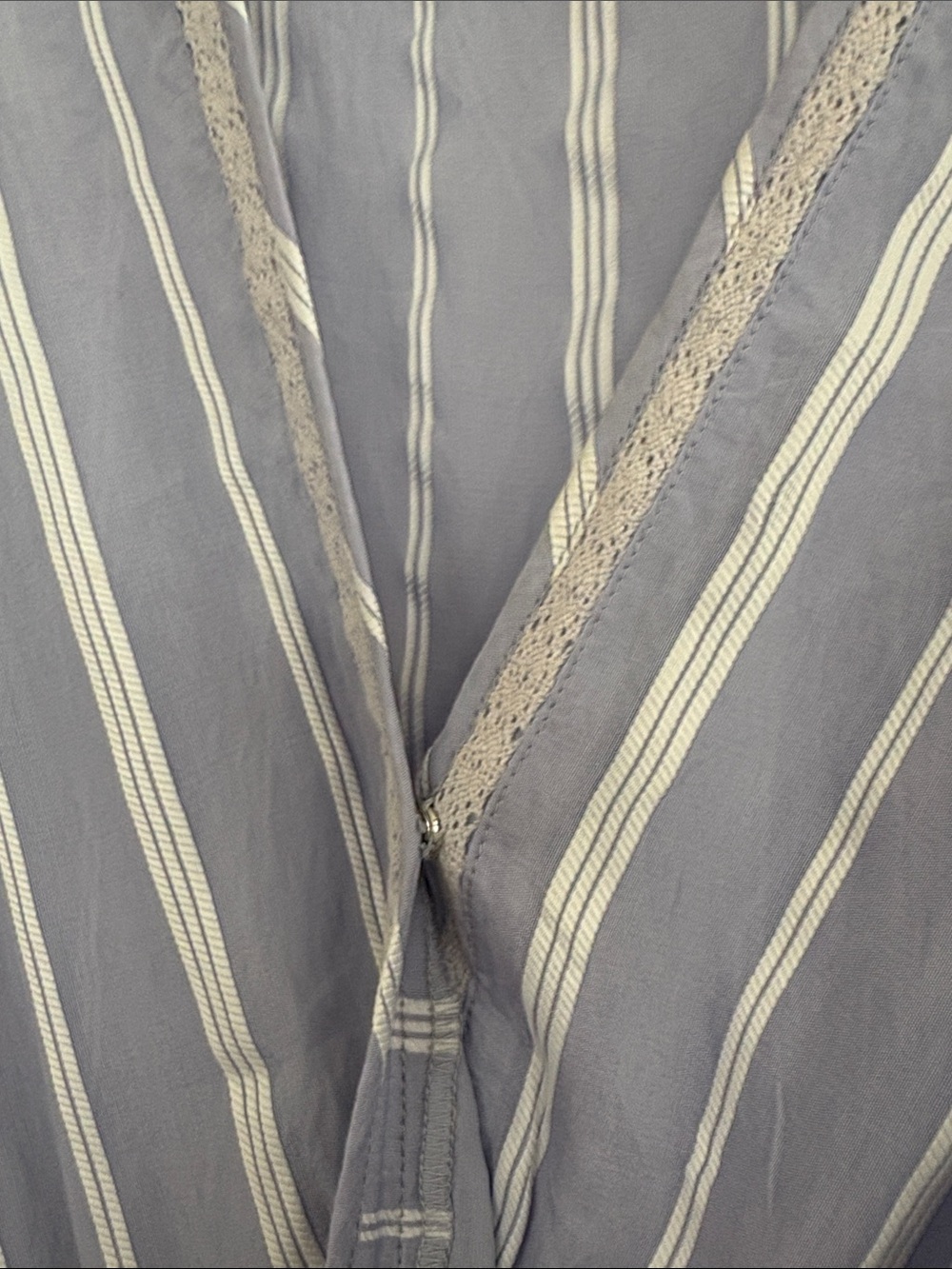 Talulah blue and white striped Boho Flare Bell arms romper Women’s Large - Picture 6 of 9